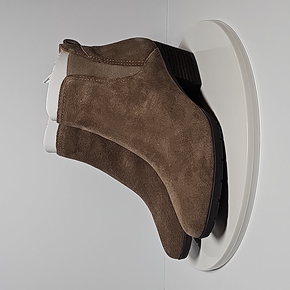 Blondo Victory Booties Ankle Boots Waterproof Suede Block Heel Zipper Brown 7.5 - Picture 10 of 15
